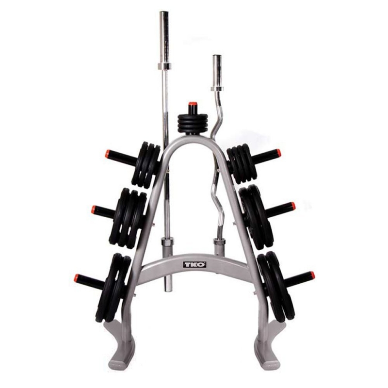 FitnessZone Body Solid Plate Trees & Dumbbell Racks